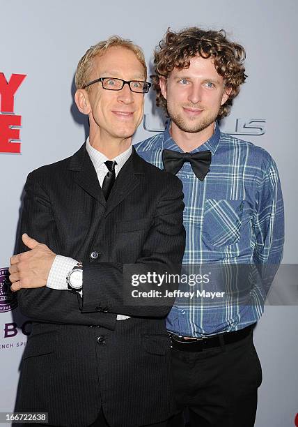 Andy Dick and son Jason Dick arrives at the 'Scary Movie V' - Los Angeles Premiere at ArcLight Cinemas Cinerama Dome on April 11, 2013 in Hollywood,...