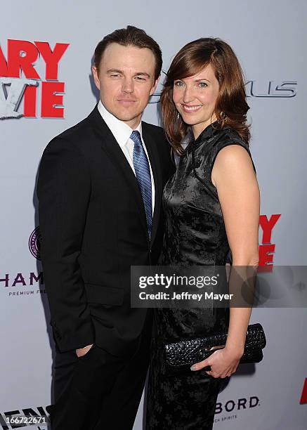 Ben Cornish and Lori Enterline arrive at the 'Scary Movie V' - Los Angeles Premiere at ArcLight Cinemas Cinerama Dome on April 11, 2013 in Hollywood,...