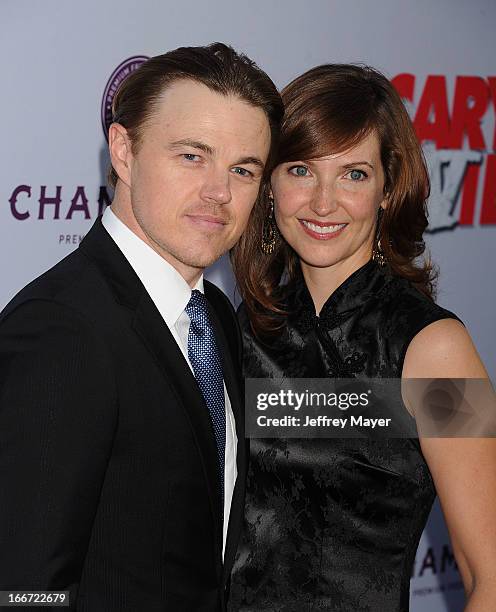 Ben Cornish and Lori Enterline arrive at the 'Scary Movie V' - Los Angeles Premiere at ArcLight Cinemas Cinerama Dome on April 11, 2013 in Hollywood,...