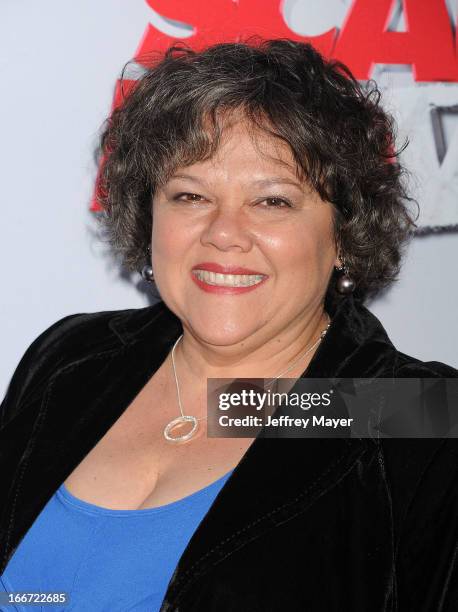 Lidia Porto arrives at the 'Scary Movie V' - Los Angeles Premiere at ArcLight Cinemas Cinerama Dome on April 11, 2013 in Hollywood, California.