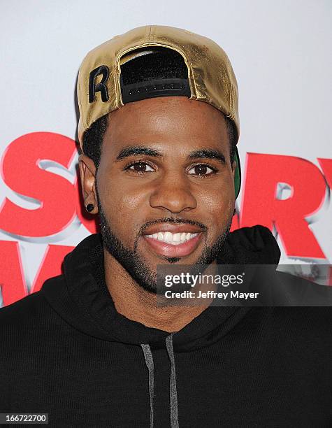 Jason Derulo arrives at the 'Scary Movie V' - Los Angeles Premiere at ArcLight Cinemas Cinerama Dome on April 11, 2013 in Hollywood, California.