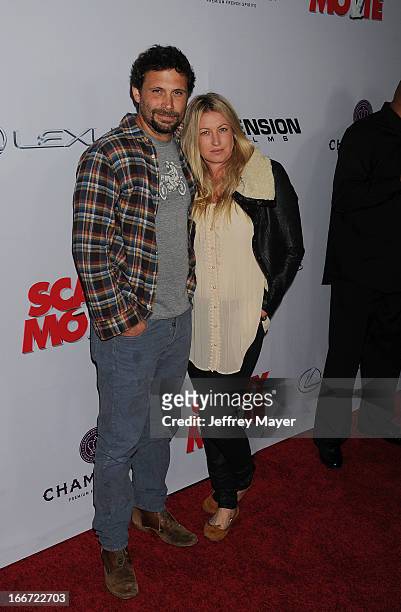 Jeremy Sisto;Addie Lane arrive at the 'Scary Movie V' - Los Angeles Premiere at ArcLight Cinemas Cinerama Dome on April 11, 2013 in Hollywood,...