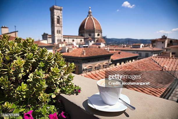 italian coffee:  florence cathedral - florence italy stockfoto's en -beelden