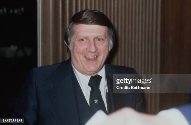 American businessman George Steinbrenner , owner of the New York Yankees baseball team, April 26th 1977.