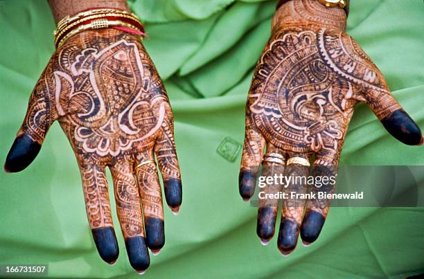 Mehendi, the art of henna-painting.