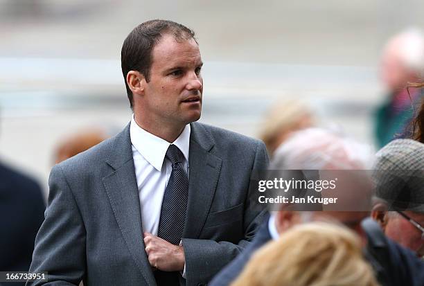 Andrew Strauss attends a memorial service to journalist and former president of the MCC, Christopher Martin-Jenkins MBE at St Paul's Cathedral on...