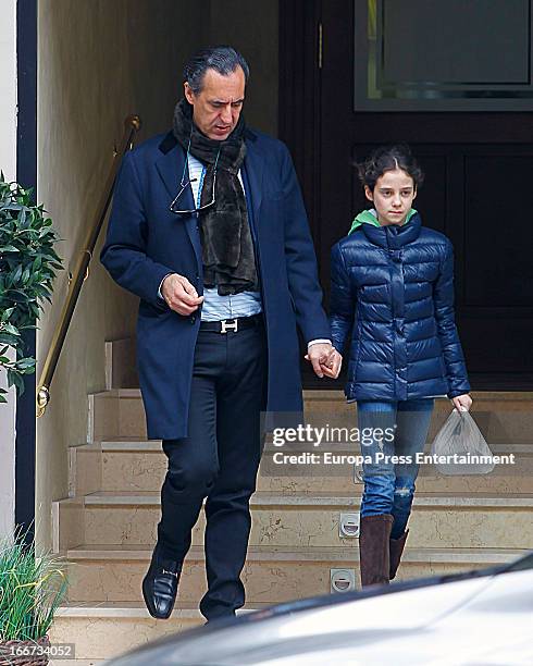 Jaime de Marichalar and his daughter Victoria Federica de Marichalar are seen on April 6, 2013 in Madrid, Spain.