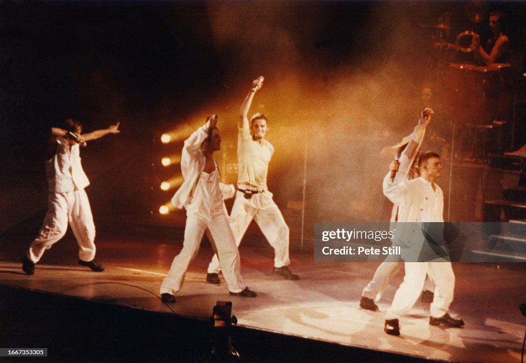 Take That Perform At Wembley Arena In 1993