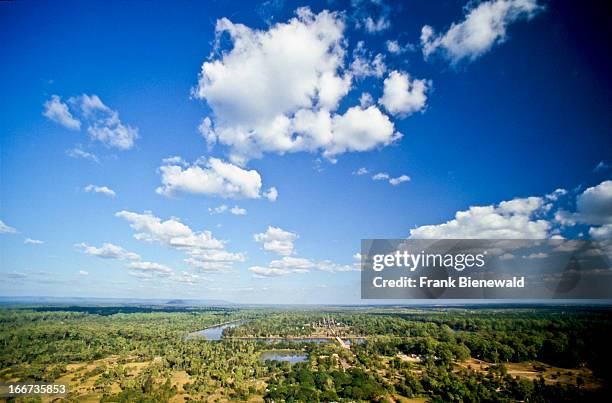 Angkor Wat, seen from a balloon.