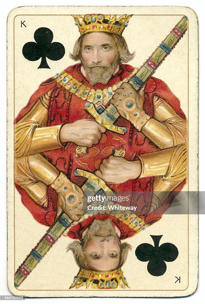 King of Clubs Dondorf Shakespeare antique playing card