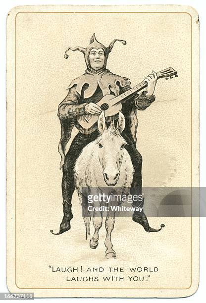 joker antique dondorf playing card - joker stock pictures, royalty-free photos & images
