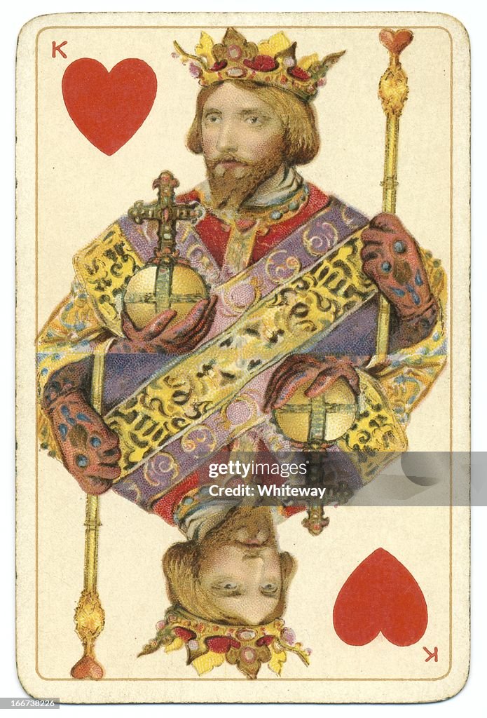 King of Hearts Dondorf Shakespeare antique playing card