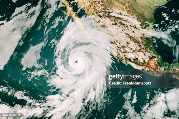 hurricane hilary 2023 cloud map mexico 3d render color - hurricane stock pictures, royalty-free photos & images