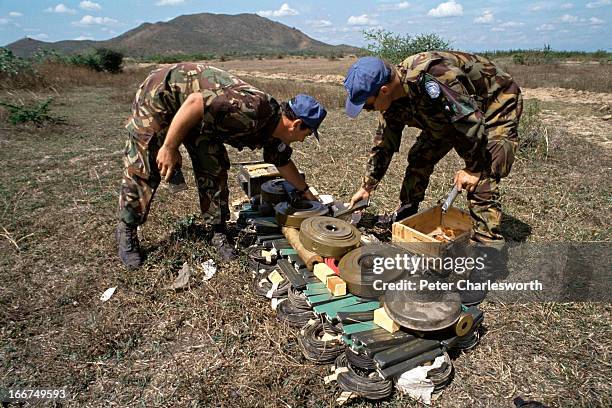 United Nations soldiers from New Zealand, part of an advance party sent to Cambodia prior to the main arrival of the main body of forces designated...