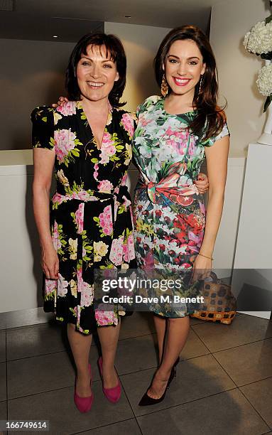 Lorraine Kelly and Kelly Brook attend a drink reception celebrating 'An Evening With Chickenshed', a cabaret performance in aid of inclusive theatre...