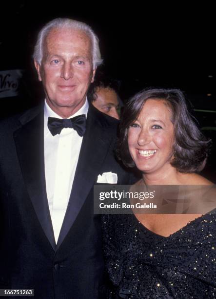 Hubert de Givenchy and Donna Karan attend Vive La France Gala on September 13, 1989 at Bloomingdale's in New York City.