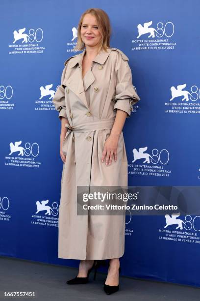 Joanna Kulig attends a photocall for the movie "Kobieta Z... " at the 80th Venice International Film Festival on September 08, 2023 in Venice, Italy.