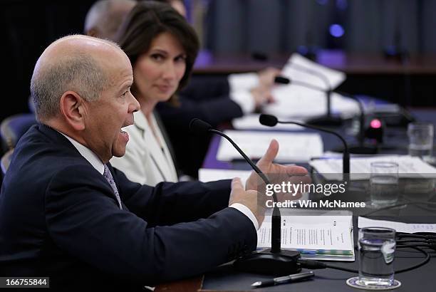 Administrator Michael Huerta and Deborah Hersman, chairman of the National Transportation Safety Board , testify before the Senate Commerce, Science...
