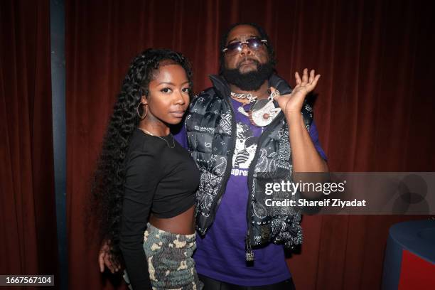 Siobhan Bell and 03 Greedo attend "The Love Album" Listening Party on September 07, 2023 in New York City.