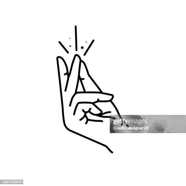 finger snapping icon. - magician stock illustrations