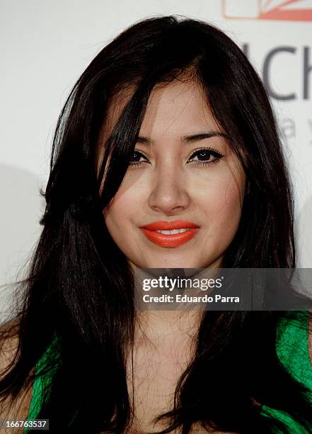 Giselle Calderon attends 'Total Channel' party photocall at Shoko disco on April 16, 2013 in Madrid, Spain.