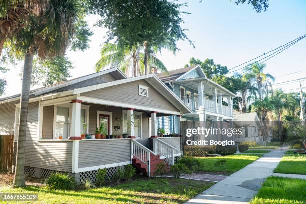 houses in historic downtown orlando florida - downtown orlando stock pictures, royalty-free photos & images