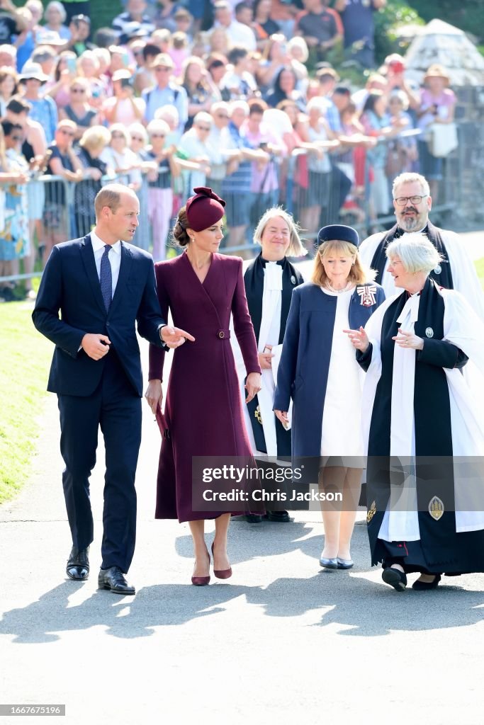 The Prince And Princess Of Wales Commemorate The Life Of Queen Elizabeth II