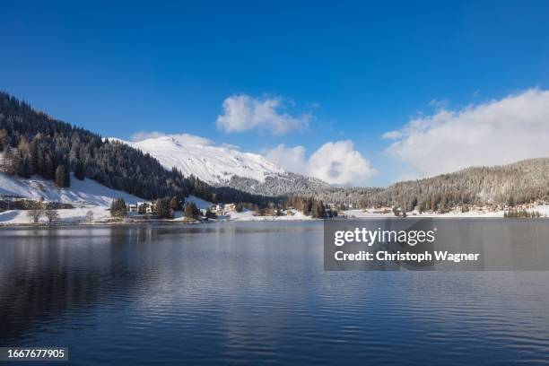 switzerland, davos, winter - davos switzerland stock pictures, royalty-free photos & images