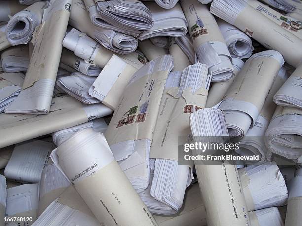 Letters to be sorted out in front of the main post office in the capital of Himachal Pradesh..