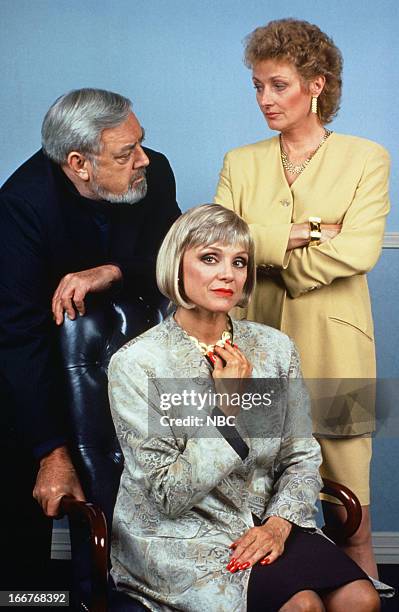 Pictured: Raymond Burr as Perry Mason, Valerie Harper as Dyan Draper, Diana Muldaur as Lauren Jeffreys --