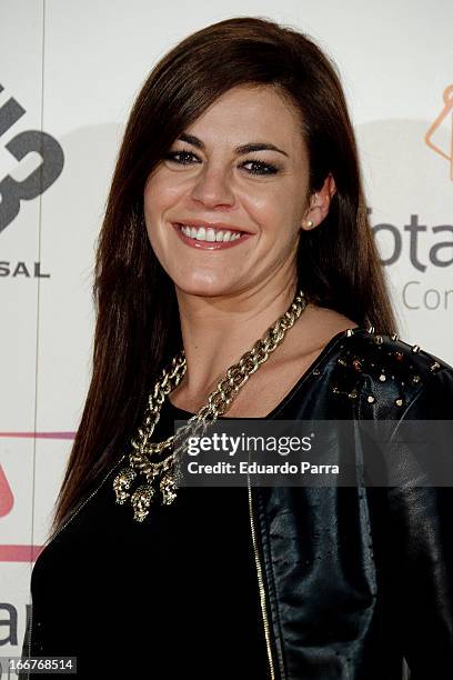 Penelope Velasco attends 'Total Channel' party photocall at Shoko disco on April 16, 2013 in Madrid, Spain.