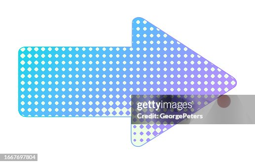 Arrow vector with halftone pattern Arrow vector with halftone pattern