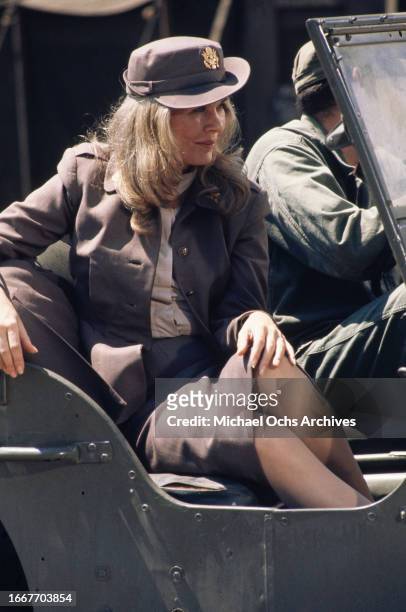 Loretta Swit during the filming of television show M*A*S*H, United States, August 1976. She plays the character Maj. Margaret "Hot Lips" Houlihan.