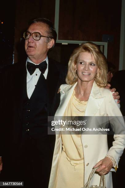 Personality Steve Allen and actress2 Angie Dickinson attend the 8th Annual American Film Institute Lifetime Achievement Award Salute to James Stewart...