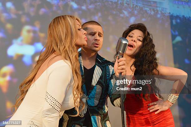 Upfront -- Pictured: Vicky Terrazas, Larry Hernandez, and Marisol Terrazas.--