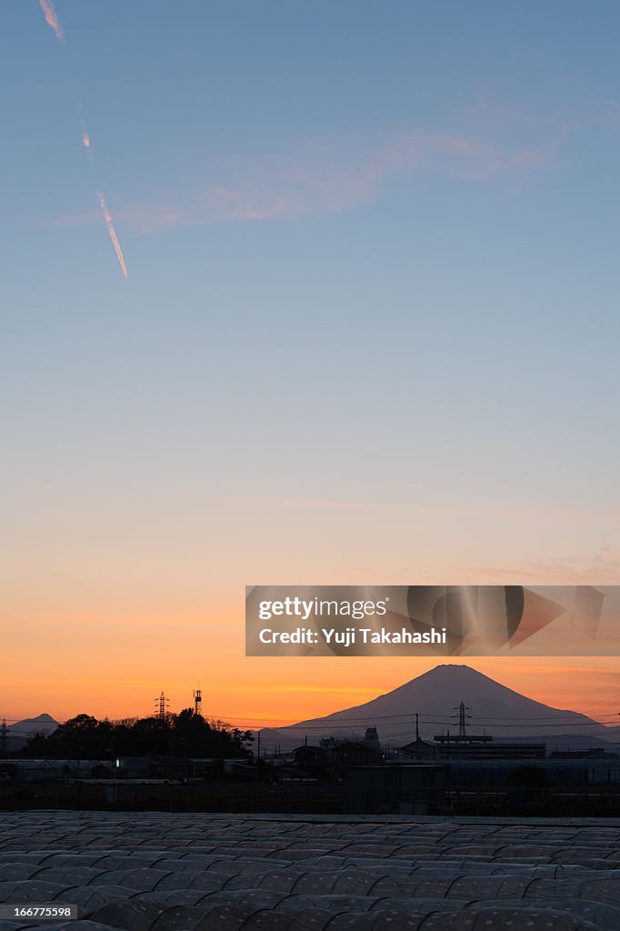 Gradation of Mt.Fuji and empty