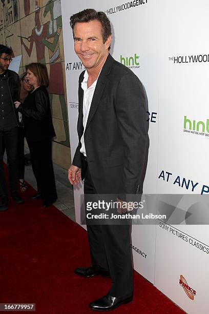 Dennis Quaid attends the "At Any Price" - Los Angeles Premiere at the Egyptian Theatre on April 16, 2013 in Hollywood, California.