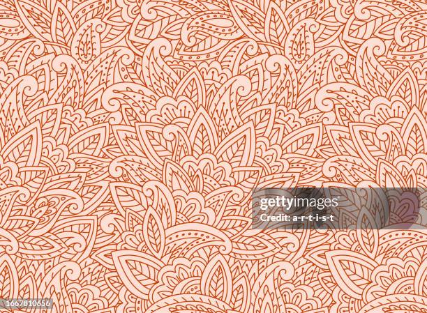 ilustraciones, imágenes clip art, dibujos animados e iconos de stock de estampado floral. paisley, arte lineal, dibujado a mano. papel tapiz. - diseño cachemir