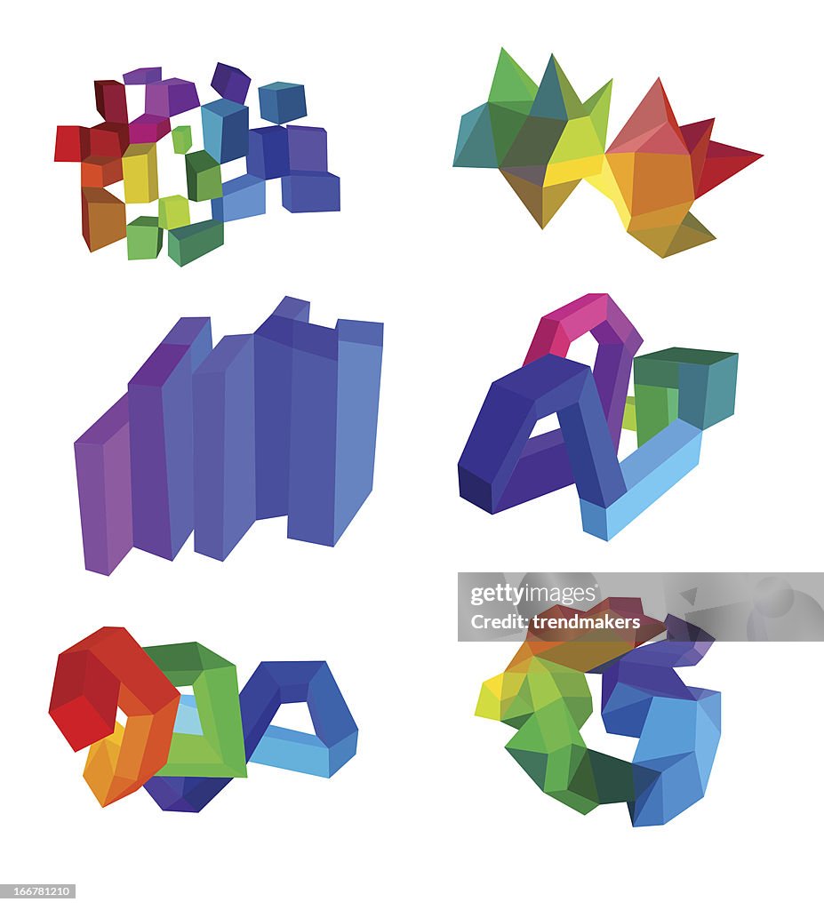 Polygonal Abstracts Set