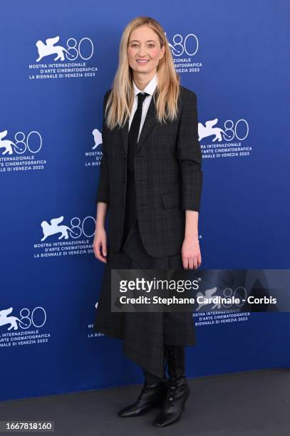 Alba Rohrwacher attends a photocall for the movie "Hors-Saison " at the 80th Venice International Film Festival on September 08, 2023 in Venice,...