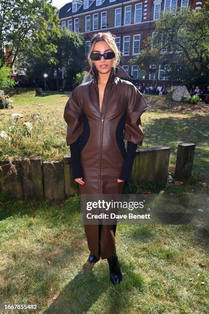 Frankie Bridge attends the Mithridate SS24 show during London Fashion Week on September 15, 2023 in London, England.