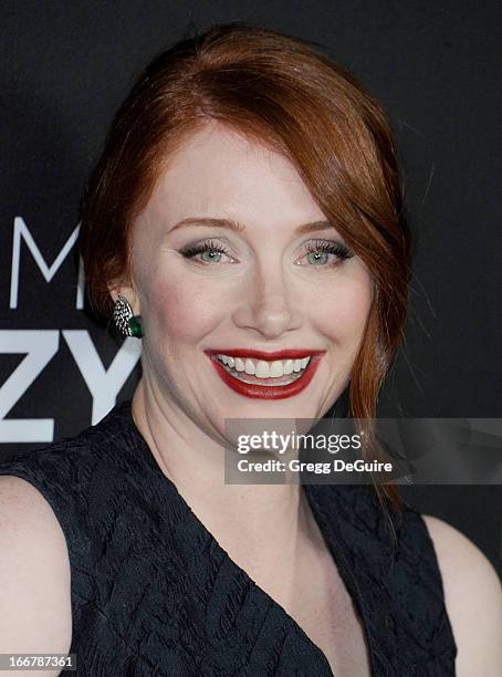 Actress Bryce Dallas Howard arrives at the Lifetime movie premiere of "Call Me Crazy: A Five Film" at Pacific Design Center on April 16, 2013 in West...