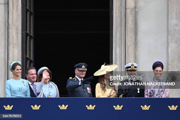 Sweden's Princess Madeleine, her husband British-American financier Christopher O'Neill, Sweden's Queen Silvia, King Carl XVI Gustaf of Sweden,...