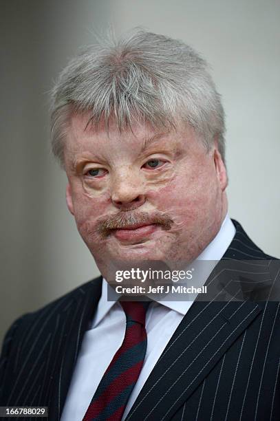 Simon Weston attends the Ceremonial funeral of former British Prime Minister Baroness Thatcher at St Paul's Cathedral on April 17, 2013 in London,...