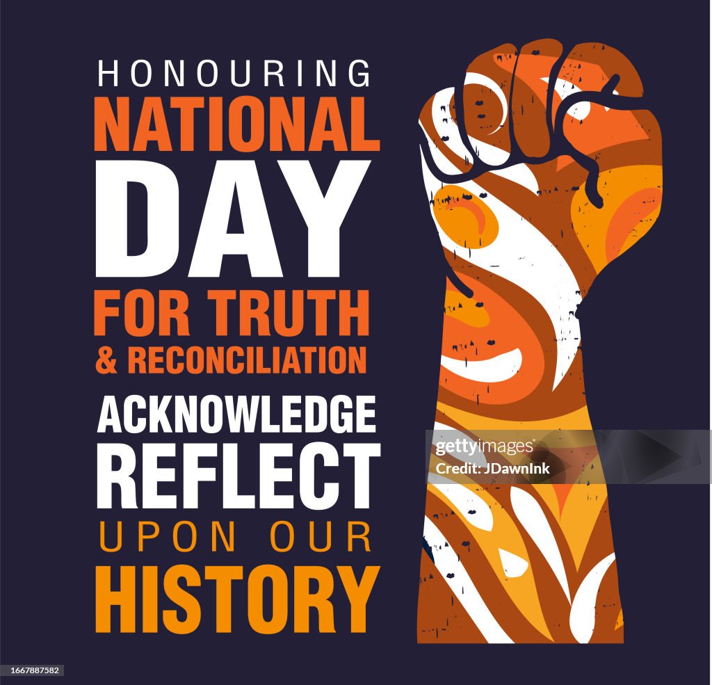 Reconcilaition Graphics National Day For Truth And Reconciliation Banner Design Poster With ...