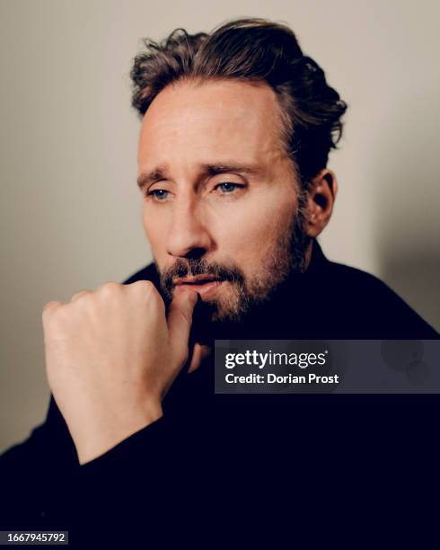 Actor Matthias Schoenaerts poses for a portrait shoot on December 13, 2022 in Paris, France.