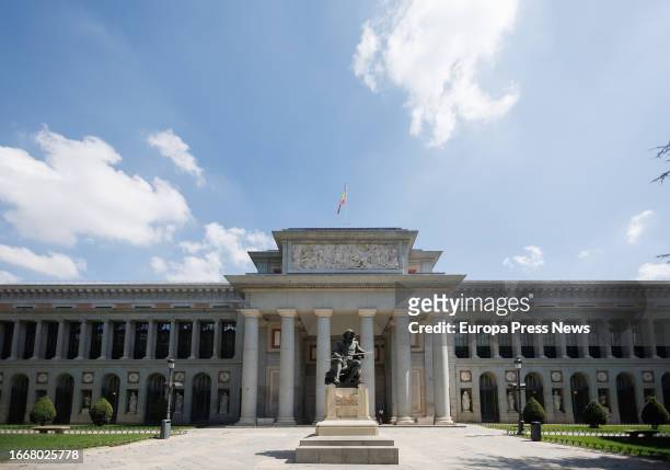 Entrance, Velazquez door, Museo del Prado, on September 8, in Madrid, Spain. The Museo Nacional del Prado was inaugurated in 1819 and throughout its...