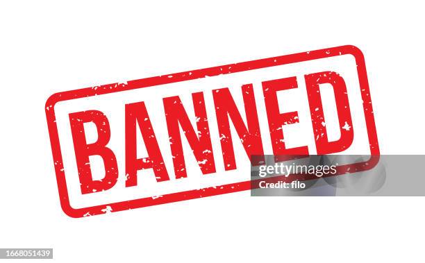 verbotener roter stempel - ausstoßen stock-grafiken, -clipart, -cartoons und -symbole