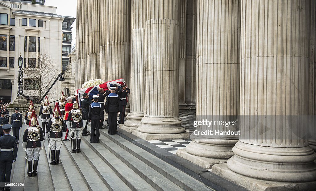 The Ceremonial Funeral Of Former British Prime Minister Baroness Thatcher