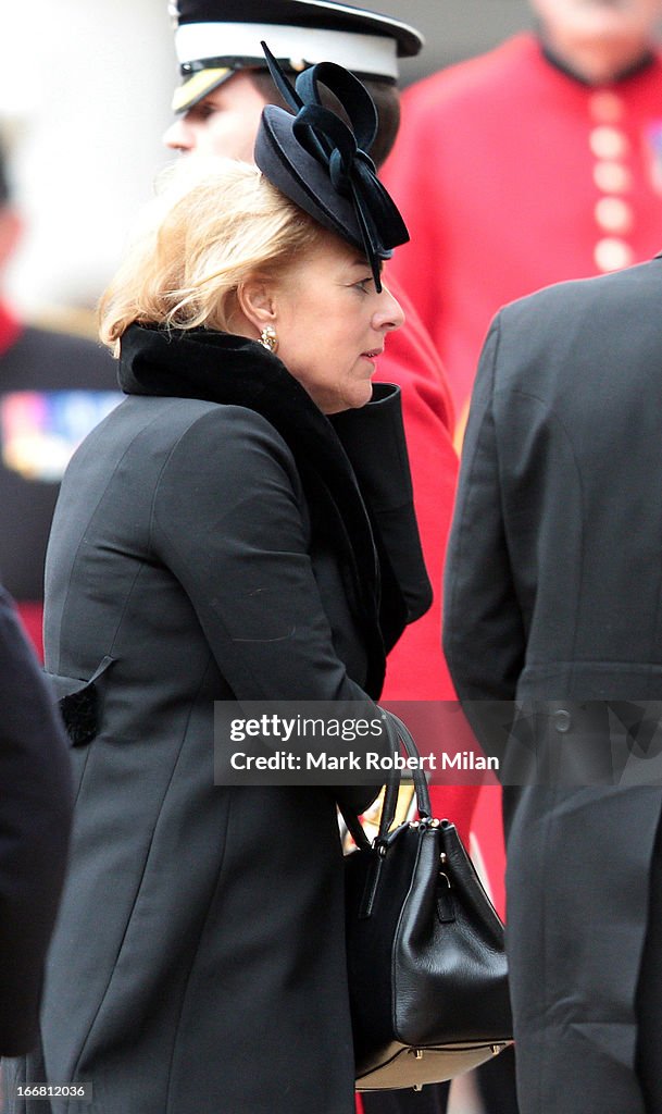 Baroness Thatcher - Funeral Sightings In London - April 17, 2013